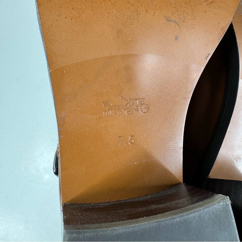 Coach Brown Leather Ankle Boots Size 7.5 - Picture 8 of 8